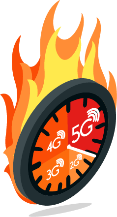 horloge débit 5G