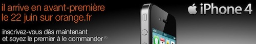 precoiPhone4Orange Publicité pour la précommande de l'iPhone sur la page d'Orange