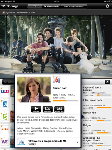 TV d'Orange sur iPad