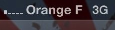 maigre réseau 3G orange (1 barre sur iPhone 5)