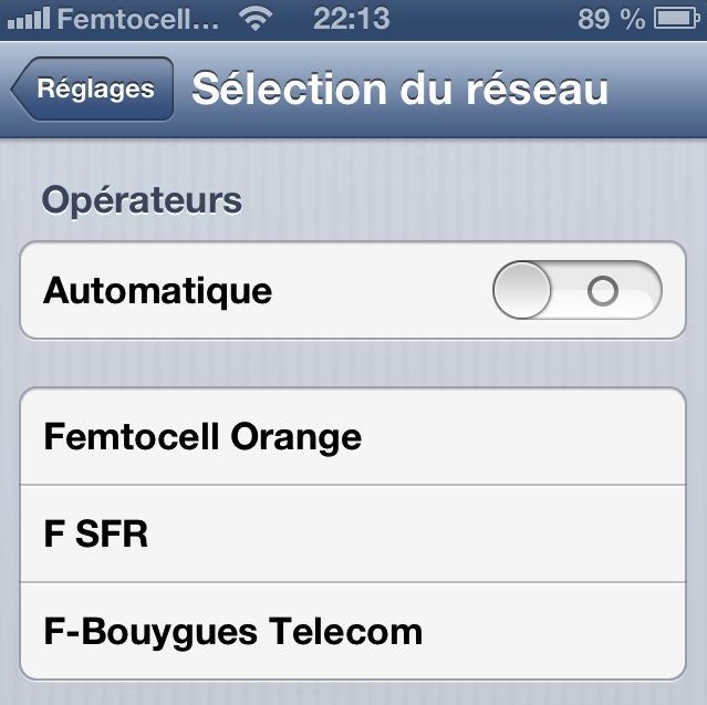 réseau 3G Femtocell Orange