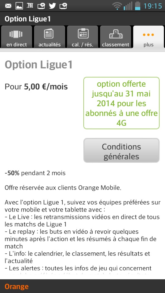 Ligue 1 2013/14 offert avec la 4G