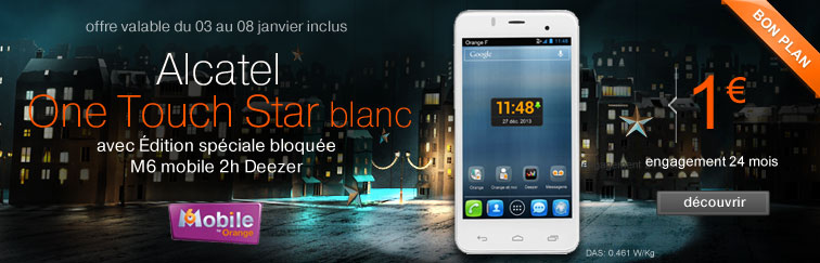Alcatel One Touch Star en bon plan du web Orange