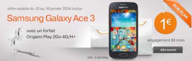 Bon plan du web 4G Samsung Galaxy Ace 3