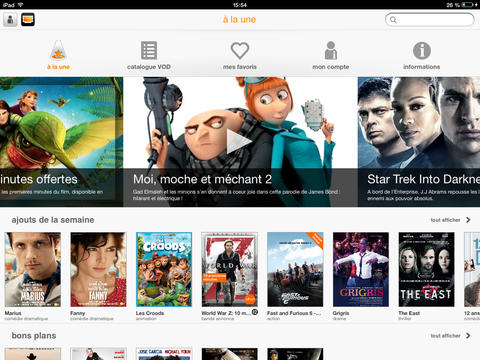 Vidéo à la demande sur iOS