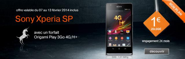 Bon plan 4G d'Orange Sony Xperia SP