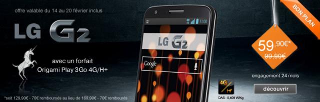 Bon plans LG G2 avec Origami Play