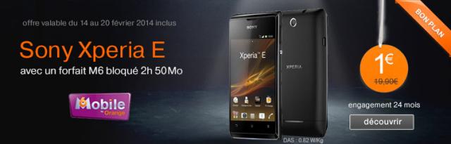 Bon plan Sony Xperia E M6 Mobile