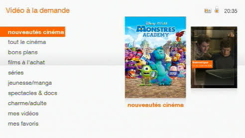 VOD TV d'Orange