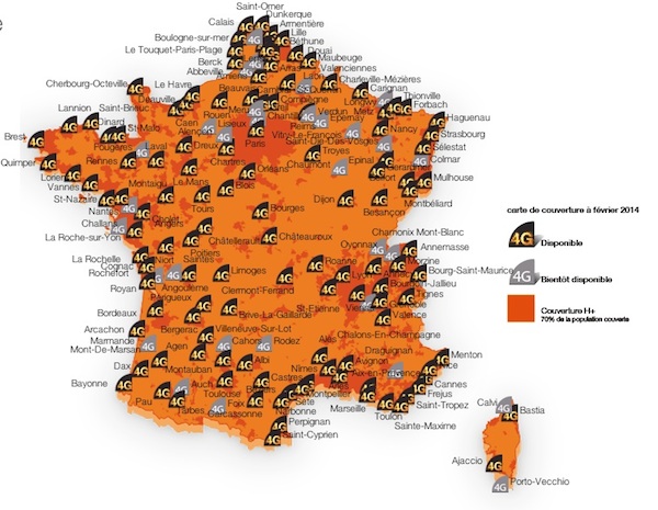 réseau Orange 4G début février 2014