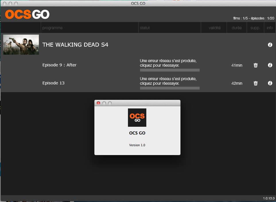 OCS Go sur Mac OS X