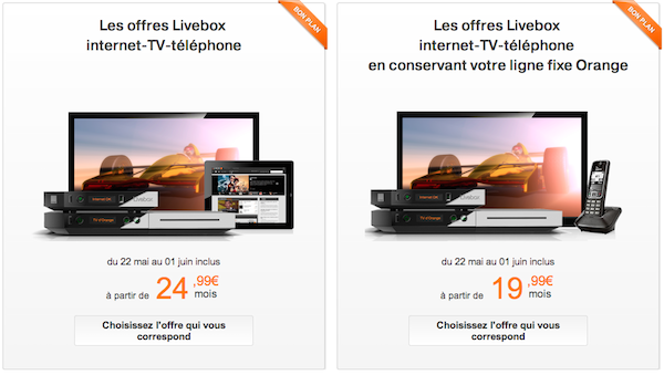 Promotion Livebox en Vente Flash Mai 2014