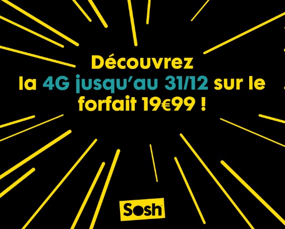 Découverte 4G sur Sosh 19,99€